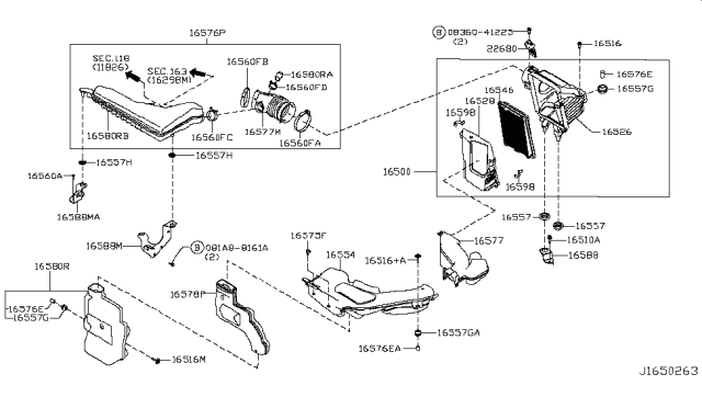 2017 Nissan Rogue  Bolt Diagram for 081A88161A