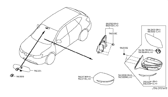 2017 Nissan Rogue Cover-Front LH Corner Diagram for 802934BA0A