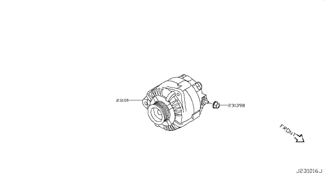 2016 Nissan Rogue  ALTERNATOR Diagram for 231004BA0A