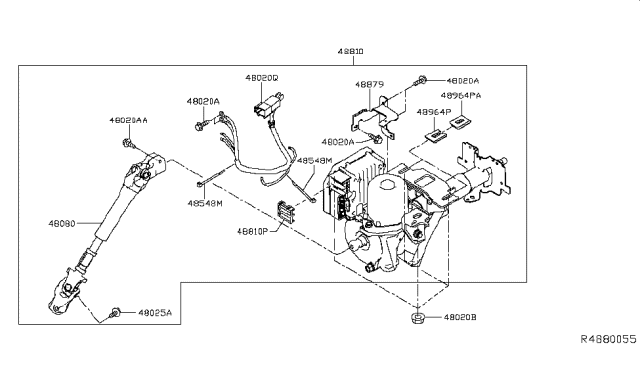 2015 Nissan Leaf  Clamp Diagram for 485483NF0A