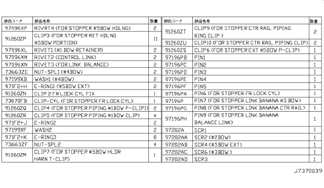 2012 Nissan 370Z Clip Diagram for 971661ET2A