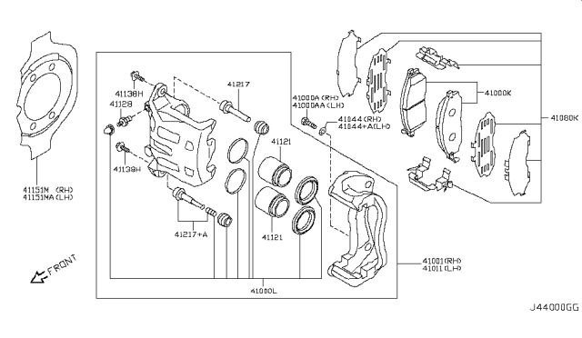 2011 Nissan 370Z  Plate-BAFFLE Diagram for 411511EN1A