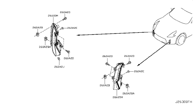 2019 Nissan 370Z  Protector-Harness Diagram for 263203GY0A