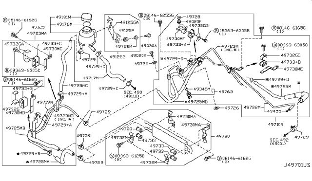 2011 Nissan 370Z Cap Assy-Reservoir Diagram for 49181AA000