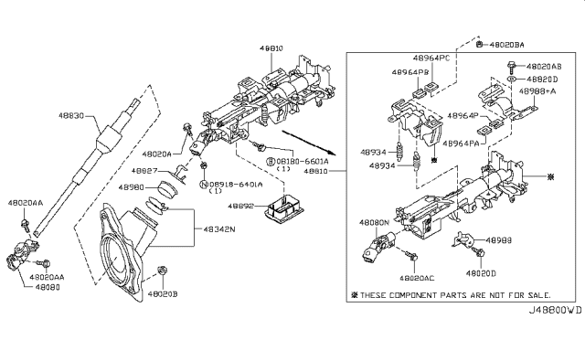 2015 Nissan 370Z  Standard Hardware Diagram for 081B06601A