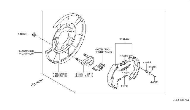 2018 Nissan 370Z Nut Diagram for 54588AR00A