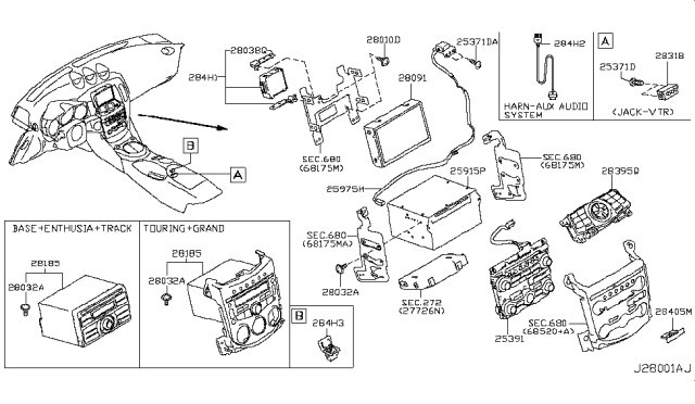 2010 Nissan 370Z Control ASY-Navigation Diagram for 259151EA1A
