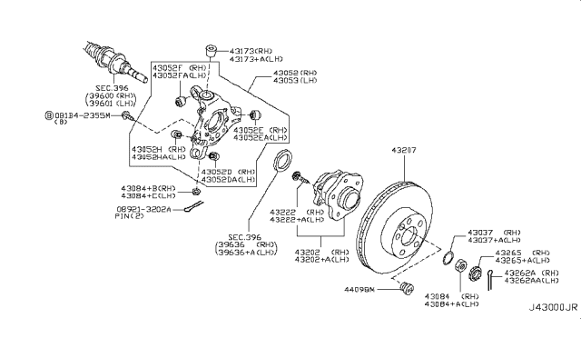 2013 Nissan 370Z  Bush Diagram for 55152JK00A