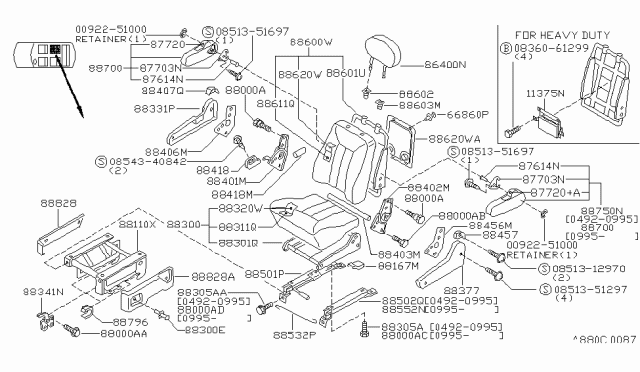 1996 Nissan Quest Screw Diagram for 0851351297