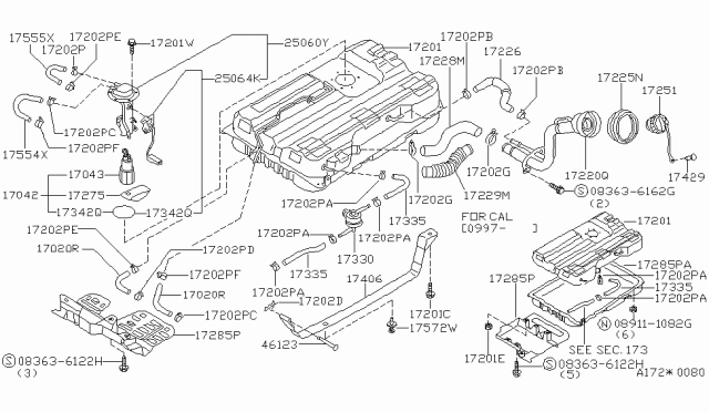 1993 Nissan Quest  Hose Fuel Diagram for 0874010036