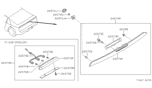 1991 Nissan 300ZX Screw Diagram for 2639330P00