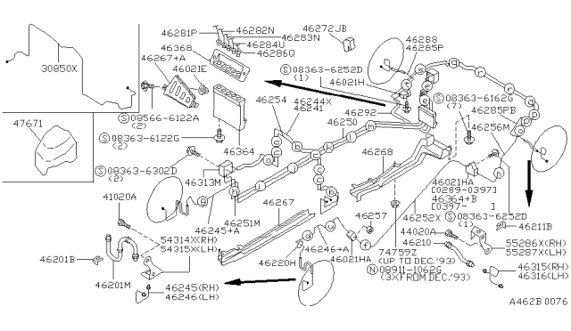 1996 Nissan 300ZX Spring Lock Diagram for 462062J000