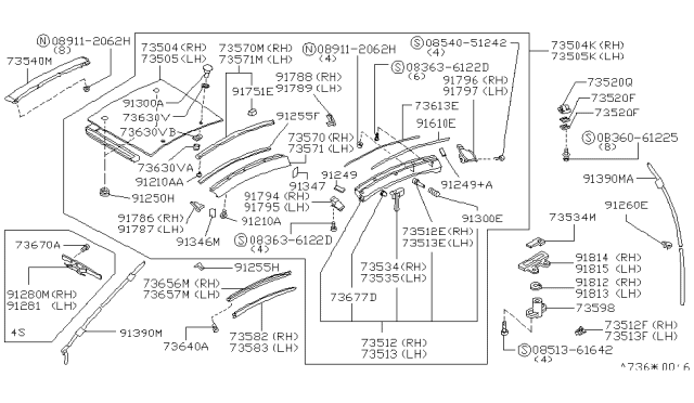 1995 Nissan 300ZX  Drip-Front Diagram for 9178530P00