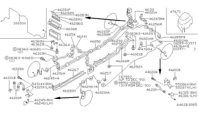 1992 Nissan 300ZX Nut Diagram for 0122100331