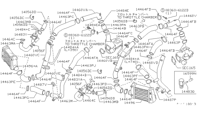 1990 Nissan 300ZX  Clamp-Hose Diagram for 0155500103