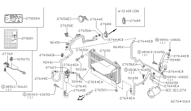 1993 Nissan 300ZX  Hose-Flexible, High Diagram for 9249030P11