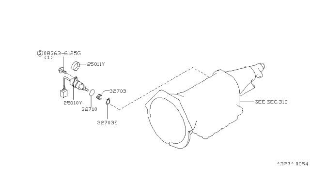 1995 Nissan 300ZX  Pinion-Speedometer Diagram for 3274330P18