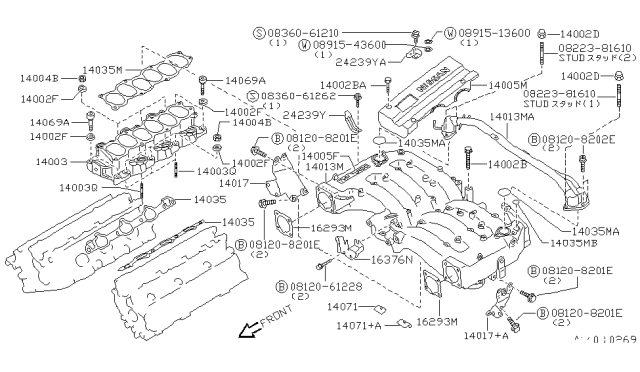 1992 Nissan 300ZX  Bolt Hex Diagram for 081208202E