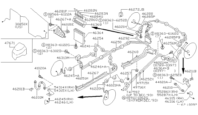 1993 Nissan 300ZX  Connector Diagram for 0246364000