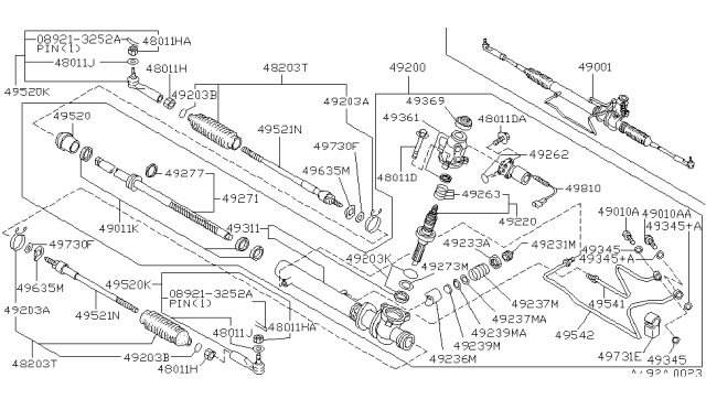1995 Nissan 300ZX  Clamp-Dust Cover Diagram for 4805510V00