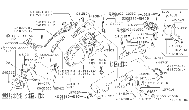 1991 Nissan 300ZX  Screw - Machine Diagram for 083636165G