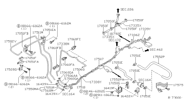 2004 Nissan Xterra  Clip Diagram for 1757101J00
