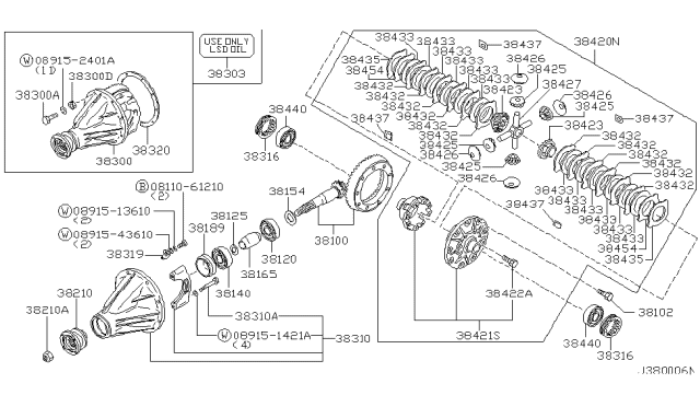 2004 Nissan Xterra Seal-Oil Diagram for 38189C7023