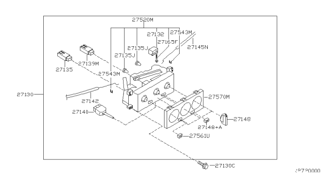 2001 Nissan Xterra  Switch-Fan Diagram for 276608B400