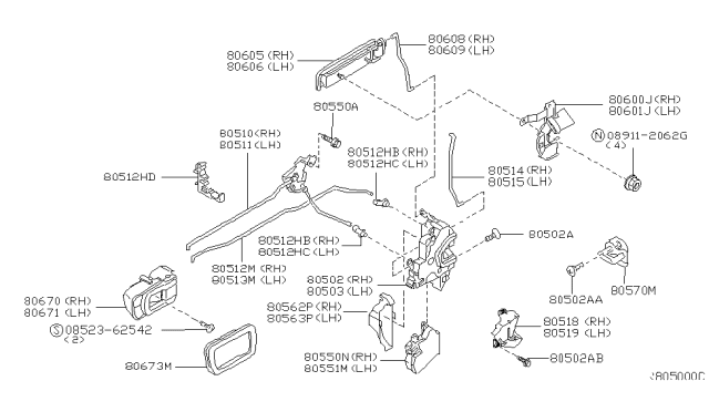 2004 Nissan Xterra Screw Diagram for 0143300171