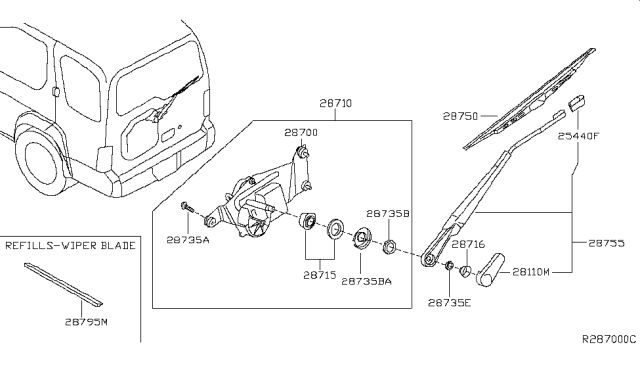 2004 Nissan Xterra  Clip Diagram for 289457Z400