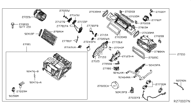 2014 Nissan Sentra  Nut Diagram for 274623SG0A