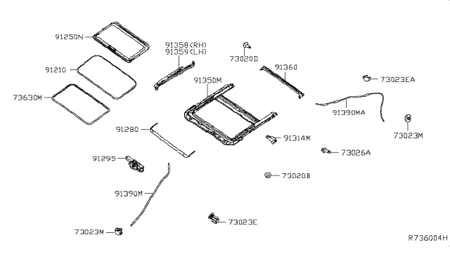 2019 Nissan Sentra  Hose-Drain Diagram for 913909AN0A
