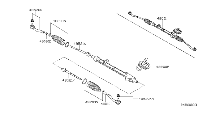 2017 Nissan Sentra Socket Kit-Tie Rod Diagram for D86404AF1A