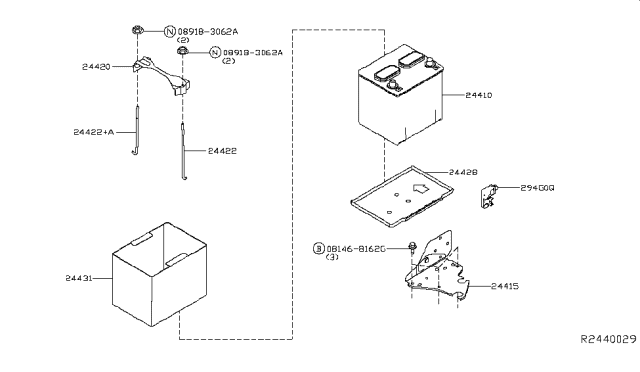 2018 Nissan Sentra  Sensor Assy-Main Current Diagram for 294G03ZB0A