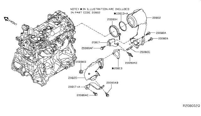 2018 Nissan Sentra  Three Way Catalytic Converter Diagram for 208A2BV90A