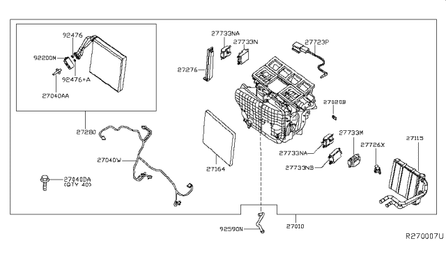 2019 Nissan Pathfinder  Cover-Filter Diagram for 272763JC1A