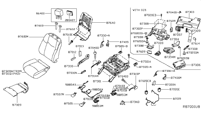2013 Nissan Pathfinder  Protector-Harness Diagram for 873A83JC8A