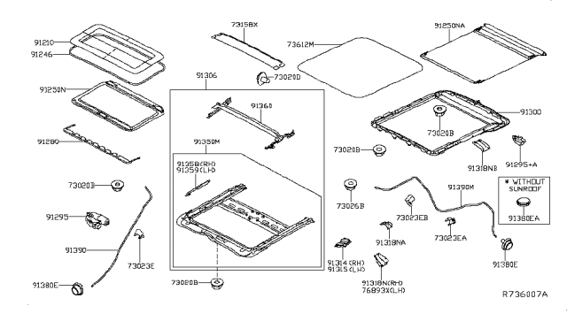 2019 Nissan Pathfinder  Screw Diagram for 912293JA0A
