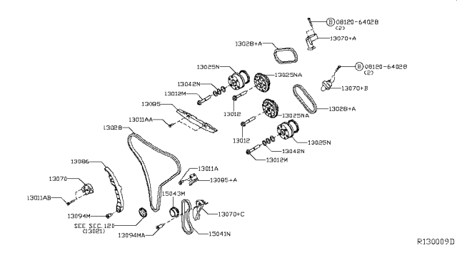 2018 Nissan Pathfinder  Sprocket-Oil Pump Diagram for 150436KA0A