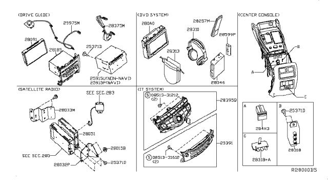2015 Nissan Pathfinder Cont Assembly Diagram for 2591A1SX6A