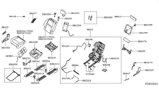 2013 Nissan Pathfinder  Cover Slide Rai Diagram for 885453JA2A