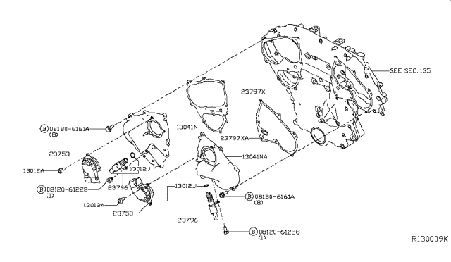 2016 Nissan Pathfinder  Gasket-Solenoid Diagram for 237979HP0B
