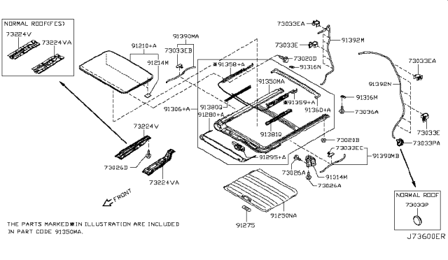 2016 Nissan Quest Clip Diagram for 913618J000