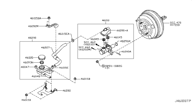 2016 Nissan Quest STRAINER-Oil Diagram for 4609364J05