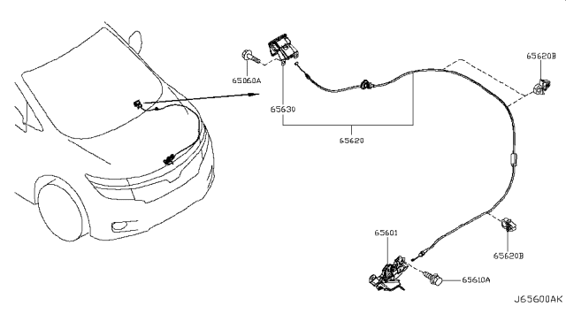 2011 Nissan Quest  Plate-Guide Diagram for 65622JE20A