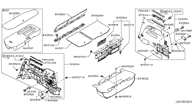 2016 Nissan Quest  Clip Diagram for 0155310621
