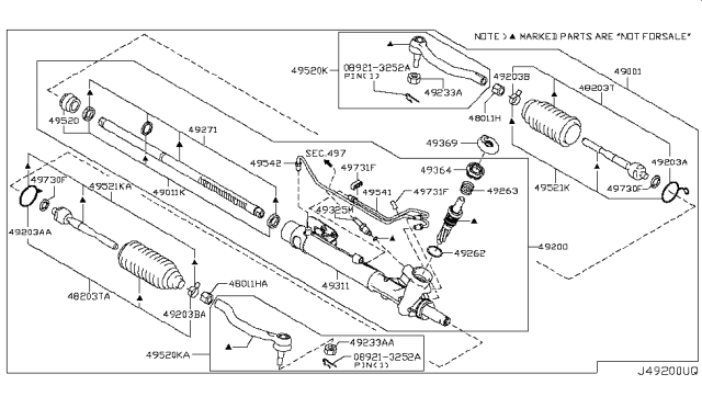 2014 Nissan Quest  Cover Assy-Cylinder End Diagram for 495205N301