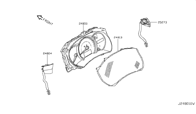 2013 Nissan Quest  Switch Assembly-Meter DIPLAY Diagram for 252731JA0A
