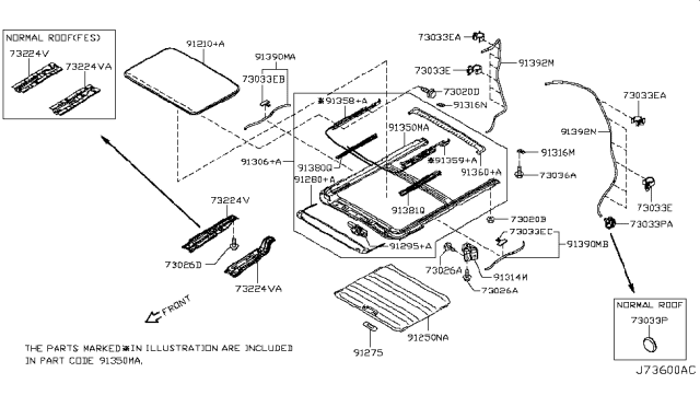 2011 Nissan Quest Drain Assy-Rear Diagram for 91360JK03A