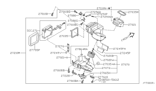 2001 Nissan Maxima Module Assy-Power Diagram for 277612Y000